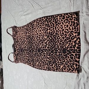 Pretty Little Thing Leopard Print Strappy Cup Detail Midi Dress